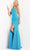 Jovani - JVN06126 Glittering One Shoulder Trumpet Gown Special Occasion Dress 00 / Jade