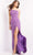 Jovani - JVN06126 Glittering One Shoulder Trumpet Gown Special Occasion Dress 00 / Violet