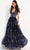 Jovani - JVN06457 Beaded Floral Mesh A-Line Gown Prom Dresses