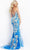 Jovani - JVN06660 Long Appliqued High Slit Sheath Gown Prom Dresses