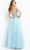 Jovani - JVN07394 Lace Appliqued Corset Gown Prom Dresses