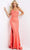Jovani - JVN07641 Sleeveless Sweetheart Ruched Trumpet Gown Special Occasion Dress 00 / Coral