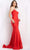 Jovani - JVN07643 Tie Back Long Mermaid Gown Special Occasion Dress 00 / Red
