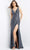 Jovani - JVN08512 Plunging V-Neck Embellished Lace Gown Prom Dresses