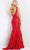 Jovani - JVN08512 Plunging V-Neck Embellished Lace Gown Prom Dresses