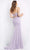 Jovani - JVN08569 Cowl Neck High Slit Dress Prom Dresses