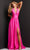 Jovani JVN08640 - Plunging Halter Prom Dress with Slit Prom Dresses