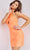 Jovani JVN22525 - Halter Fitted Short Dress Special Occasion Dress 00 / Orange