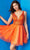Jovani JVN22529 - Sleeveless A-Line Cocktail Dress Special Occasion Dress 00 / Orange