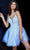 Jovani JVN23301 - Sleeveless Cocktail Dress Special Occasion Dress 00 / Periwinkle