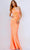 Jovani JVN23604 - Beaded One Shoulder Prom Gown Prom Gown 00 / Neon Orange