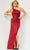 Jovani JVN23784 - One Shoulder Sequin Prom Gown Prom Dresses 00 / Burgundy