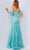 Jovani JVN23986 - Draped Sleeve Glitter Prom Gown Prom Dresses