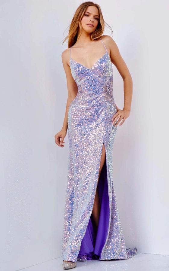 Jovani JVN24010 - Sleeveless Sequin Evening Dress Evening Dresses 00 / Lilac