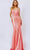 Jovani JVN24080 - Spaghetti Strap Cutouts Prom Gown Prom Gown 00 / Orange