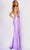 Jovani JVN24199 - Cowl Neck High Slit Prom Gown Prom Gown