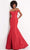 Jovani - JVN3245 Off-Shoulder Long Mermaid Dress Pageant Dresses 00 / Red
