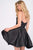 Jovani - JVN47315SC Gorgeous V-Neck A-Line Satin Cocktail Dress - 1 pc Black in Size 8 Available CCSALE