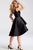 Jovani JVN55402 Sleeveless Ruffled Hi-Lo Cocktail Dress - 1pc Black/Red in size 4 Available CCSALE 4 / Black/Red