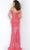 Jovani - JVN60139 Patterned Sparkle Off Shoulder Long Gown Evening Dresses