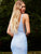 Jovani - Lace Embellished Plunging V-neck Cocktail Dress 65576SC - 1 pc Black in Size 4 and 1 pc Light Blue in Size 00 Available CCSALE