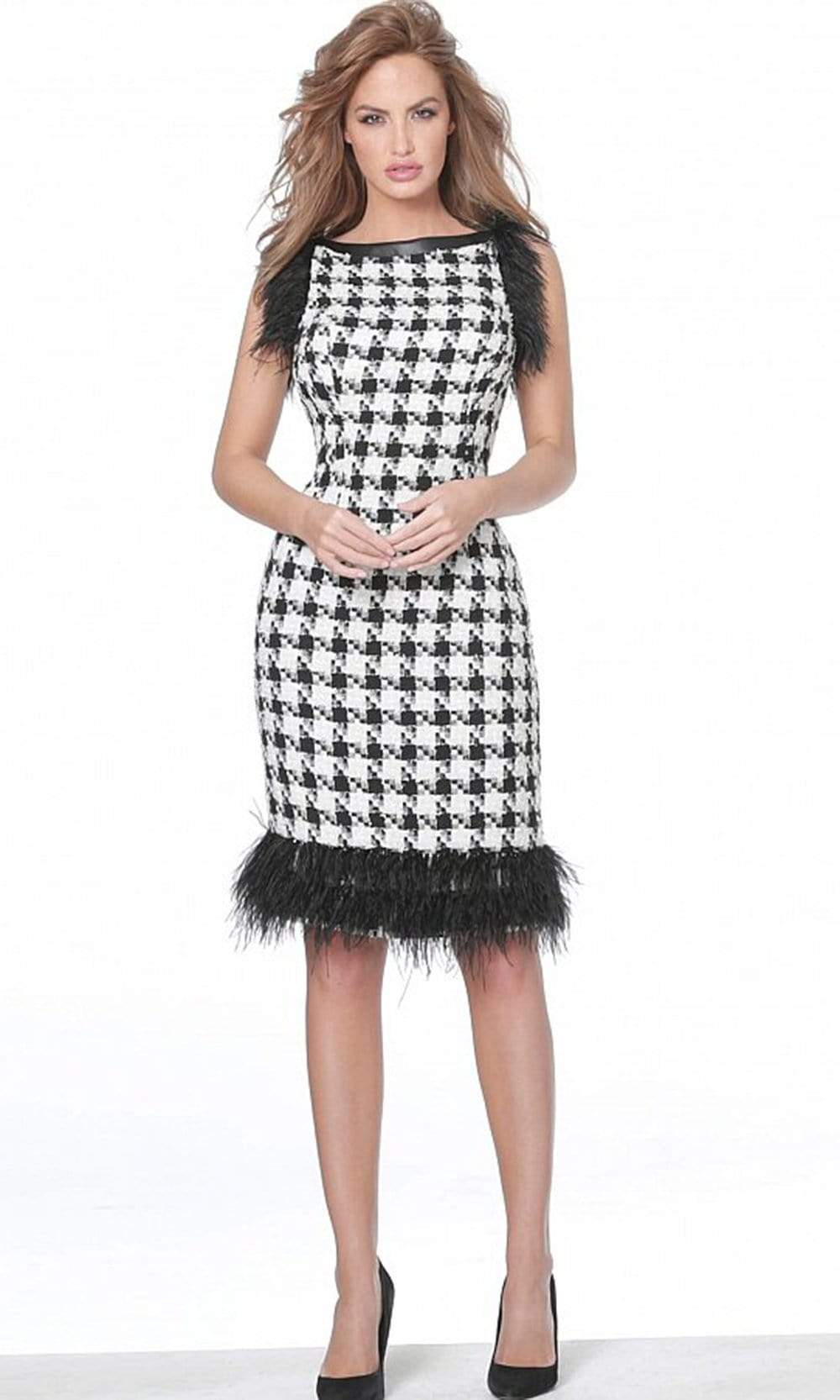 Jovani M1045 Sleeveless Homecoming Dress - Black/Ivory / 4 Jovani M1045 Sleeveless Homecoming Dress - Black/Ivory / 4