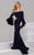Jovani Off Shoulder Mermaid Dress 47122 1 pc Navy in size 8 Available CCSALE 8 / Navy