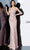 Jovani - Plunging V-Neck Lace Trumpet Dress With Train JVN66971SC CCSALE 6 / Dusty Pink