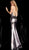 Jovani - Plunging V-Neck Long Metallic Evening Gown 66035  - 1 pc Gunmetal In Size 4 Available CCSALE 4 / Gunmetal