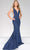 Jovani - Plunging V-Neck Textured Mermaid Gown 45811SC CCSALE