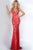 Jovani - Rhinestone Studded Backless Lace Dress 00782SC - 1 pc Hunter In Size 4 Available CCSALE 4 / Hunter