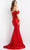 Jovani - Ruched Mermaid Gown JVN07640SC - 1 pc Coral In Size 10 Available CCSALE 10 / Coral