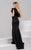 Jovani Ruffled Asymmetrical Trumpet Gown 1 pc Black in size 14 Available CCSALE 14 / Black