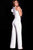 Jovani - Ruffled Cap Sleeve Straight Jumpsuit 57239  - 1 pc White In Size 0 Available CCSALE 0 / White