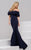 Jovani - Ruffled Off-Shoulder Mermaid Dress 49631SC - 1 pc Red in Size 6 and 1 pc Navy in Size 20 Available CCSALE 20 / Navy