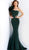 Jovani - Ruffled One Shoulder Sleeve Mermaid Dress 63994SC - 1 pc Dark Green In Size 6 Available CCSALE 16 / Dark Green