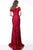 Jovani - Short Sleeve Lace Embroidered Fitted Evening Dress 68446SC- 1 pc Burgundy In Size 6 and 1 pc Navy in Size 4 Available CCSALE