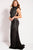 Jovani - Side Laced Up Beaded High Neck Evening Dress 51307SC - 1 pc Black/Nude In Size 4 Available CCSALE 4 / Black/Nude