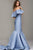 Jovani - Sleek Off Shoulder Mermaid Gown 54504SC - 1 pc Periwinkle In Size 6 Available CCSALE 6 / Periwinkle