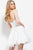 Jovani - Sleeveless V-Neck A-Line Cocktail Dress 51788SC - 2 pcs Off White/Silver In Size 4 and 8 Available CCSALE