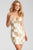 Jovani Sleeveless V Neck Sequined Cocktail Dress 53105 1 pc Ivory/Gold in size 6 Available CCSALE 6 / Ivory/Gold