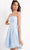 Jovani - Straight Across Cocktail Dress JVN04640SC - 1 pc Blue In Size 14 Available CCSALE 14 / Blue