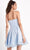 Jovani - Straight Across Cocktail Dress JVN04640SC - 2 pcs Blue In Sizes 4 and 14 Available CCSALE