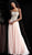 Jovani - Strapless Embroidered Straight Across A-line Dress JVN63749 - 1 pc Navy in Size 4 Available CCSALE 8 / Blush