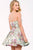 Jovani - Strapless Floral A-Line Cocktail Dress 41732SC - 1 pc Black/Multi In Size 4 Available CCSALE 4 / Black/Multi-Color