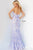 Jovani - Strapless Plunging Sweetheart Neck Sequin Gown 03445SC - 1 pc Lilac/Nude In Size 6 Available CCSALE