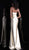 Jovani - Strapless Ruched Metallic High Slit Gown JVN68297SC  - 1 pc Gold In Size 2 Available CCSALE