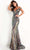 Jovani - Strapless Sequin Evening Gown 04809SC - 1 pc Black/Multi In Size 2 Available CCSALE 2 / Black/Multi