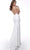 Jovani - Studded V-Neck Jersey Trumpet Evening Gown 63563SC - 1 pc Black in Size 4 and 1 pc White in Size 12 Available CCSALE
