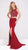Jovani - Two Piece Jersey High Slit Dress JVN49602SC - 1 pc Burgundy In Size 4 Available CCSALE 4 / Burgundy